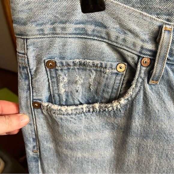 AGOLDE ~ Jamie High Rise Classic in Shake Down 90s Distressed 33. - Picture 7 of 10